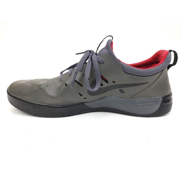 Nike SB Nyjah Free Men’s 9.5 Dark Grey Black Red AA4272 Skateboard Sneakers - Picture 2 of 12